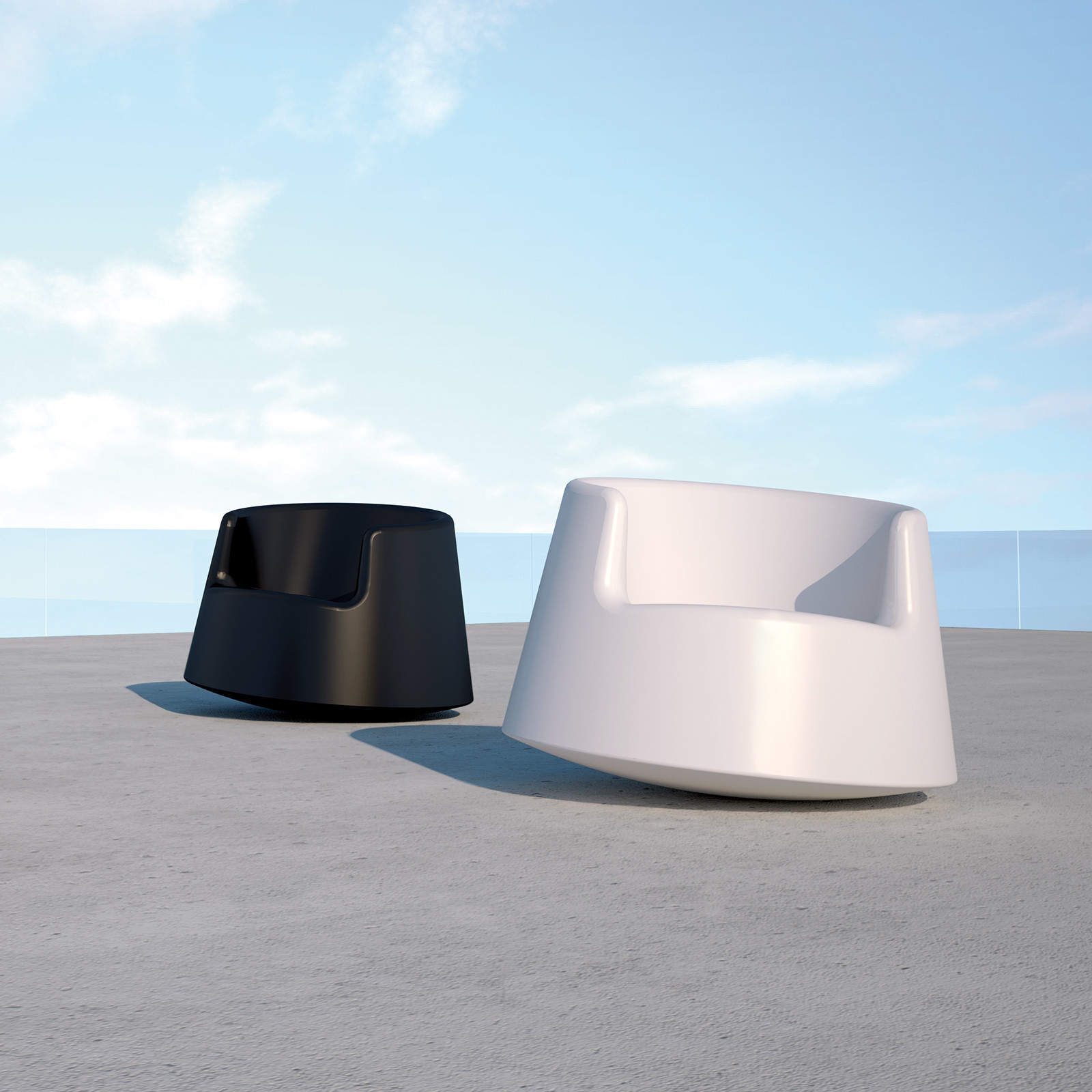 ROULETTE ROCKING LOUNGE CHAIR