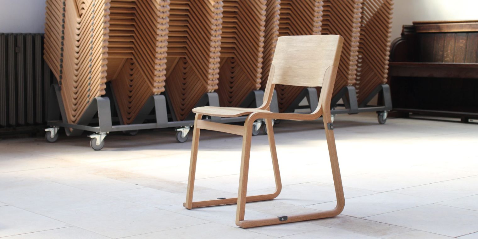 Wooden stacking chair
