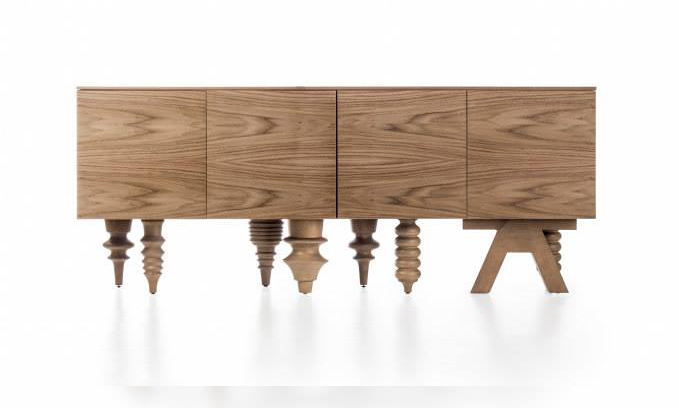 Showtime credenza walnut finish 2